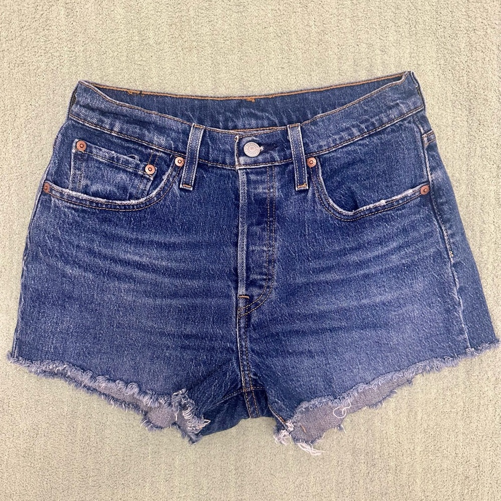 Levi's Blue Jean Shorts Distressed Cut-Off Style